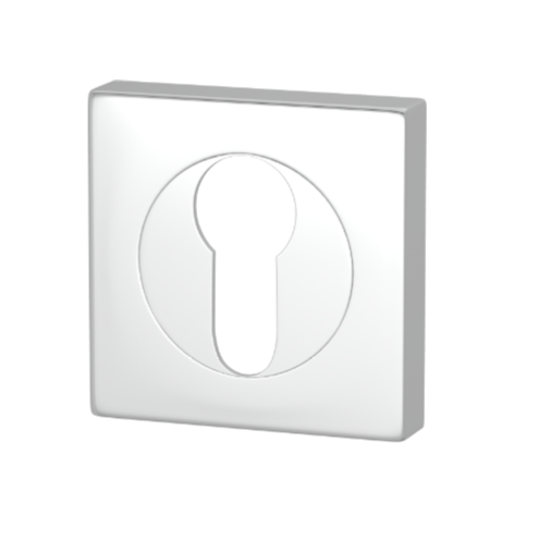 Дверная накладка TURNSTYLE DESIGNS SQUARE EURO ESCUTCHEON (bright chrome)