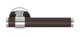 Ручка дверная TURNSTYLE DESIGNS BARREL STITCH IN STEPPED RECESS LEATHER CHOCOLATE