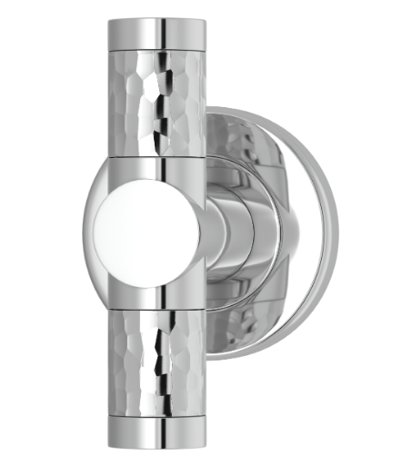 Мебельная ручка TURNSTYLE DESIGNS BARREL SOLID HAMMERED (bright chrome)