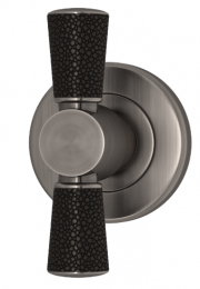 Мебельная ручка TURNSTYLE DESIGNS SHAGREEN TUBE COMBINATION AMALFINE BLACK BRONZE
