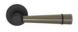 Ручка дверная TURNSTYLE DESIGNS FLUTE COMBINATION AMALFINE SILVER BRONZE