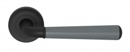 Ручка дверная TURNSTYLE DESIGNS TUBE STITCH IN GOOSE NECK COMBINATION LEATHER SLATE GREY