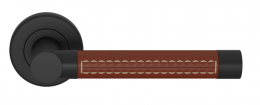 Ручка дверная TURNSTYLE DESIGNS BARREL STITCH OUT RECESS LEATHER CHESTNUT