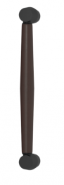 Ручка-скоба TURNSTYLE DESIGNS TUBE LONG STITCH IN COMBINATION LEATHER CHOCOCLATE