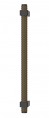 Ручка-скоба TURNSTYLE DESIGNS DIAMOND PLINTH AMALFINE SILVER BRONZE (matt black)
