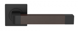 Ручка дверная TURNSTYLE DESIGNS RADIUS SQUARE STITCH IN RECESS LEATHER CHOCOLATE