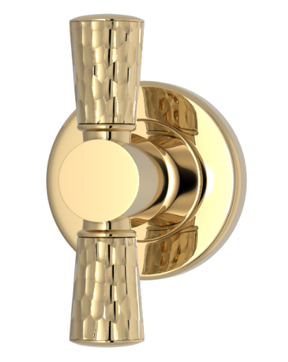 Мебельная ручка TURNSTYLE DESIGNS TUBE SOLID HAMMERED (polished brass)