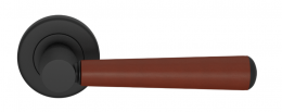 Ручка дверная TURNSTYLE DESIGNS TUBE STITCH IN COMBINATION LEATHER CHESTNUT