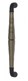 Ручка-скоба TURNSTYLE DESIGNS BAMBOO GOOSE NECK COMBINATION AMALFINE SILVER BRONZE