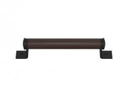 Ручка-скоба TURNSTYLE DESIGNS BARREL BRACKET RECESS LEATHER CHOCOLATE