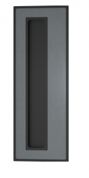 Ручка для раздвижных дверей TURNSTYLE DESIGNS LARGE BORDERED RECESS LEATHER BLACK SLATE GREY