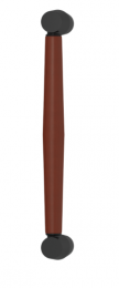 Ручка-скоба TURNSTYLE DESIGNS TUBE LONG STITCH IN COMBINATION LEATHER CHESTNUT 