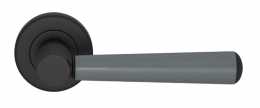 Ручка дверная TURNSTYLE DESIGNS TUBE STITCH IN COMBINATION LEATHER SLATE GREY