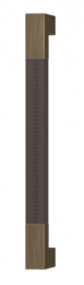 Ручка-скоба TURNSTYLE DESIGNS SQUARE SHORT STITCH OUT RECESS LEATHER CHOCOLATE