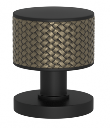 Ручка KNOB TURNSTYLE DESIGNS STACKED WOVEN RECESS AMALFINE SILVER BRONZE