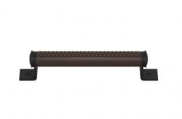 Ручка-скоба TURNSTYLE DESIGNS BARREL STITCH OUT BRACKET RECESS LEATHER CHOCOLATE